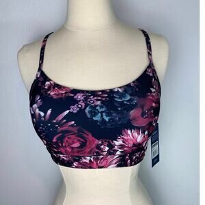Marika Midnight Floral Sports Bra, Sz Med